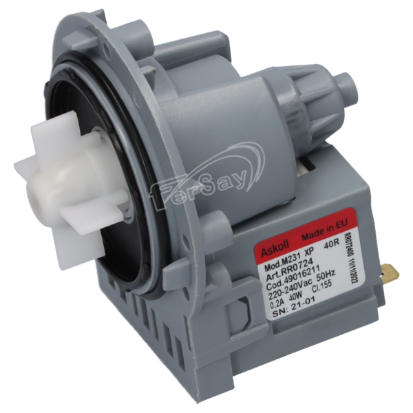 Bomba desagüe lavadora universal 40W.